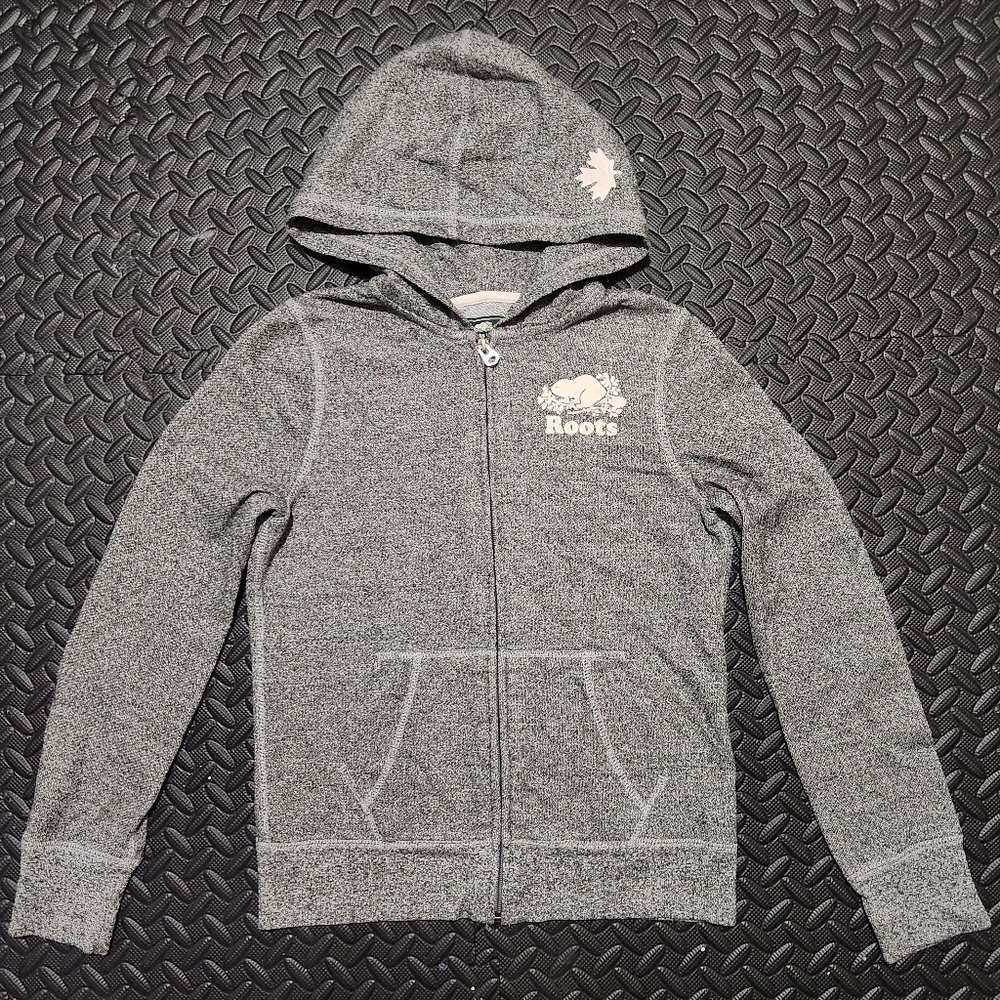 Roots Kids Charcoal Zip-Up Hoodie
